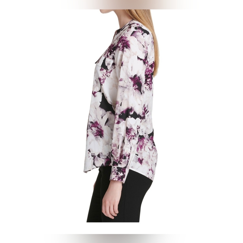 Calvin Klein Collection Printed Long sleeve blouse